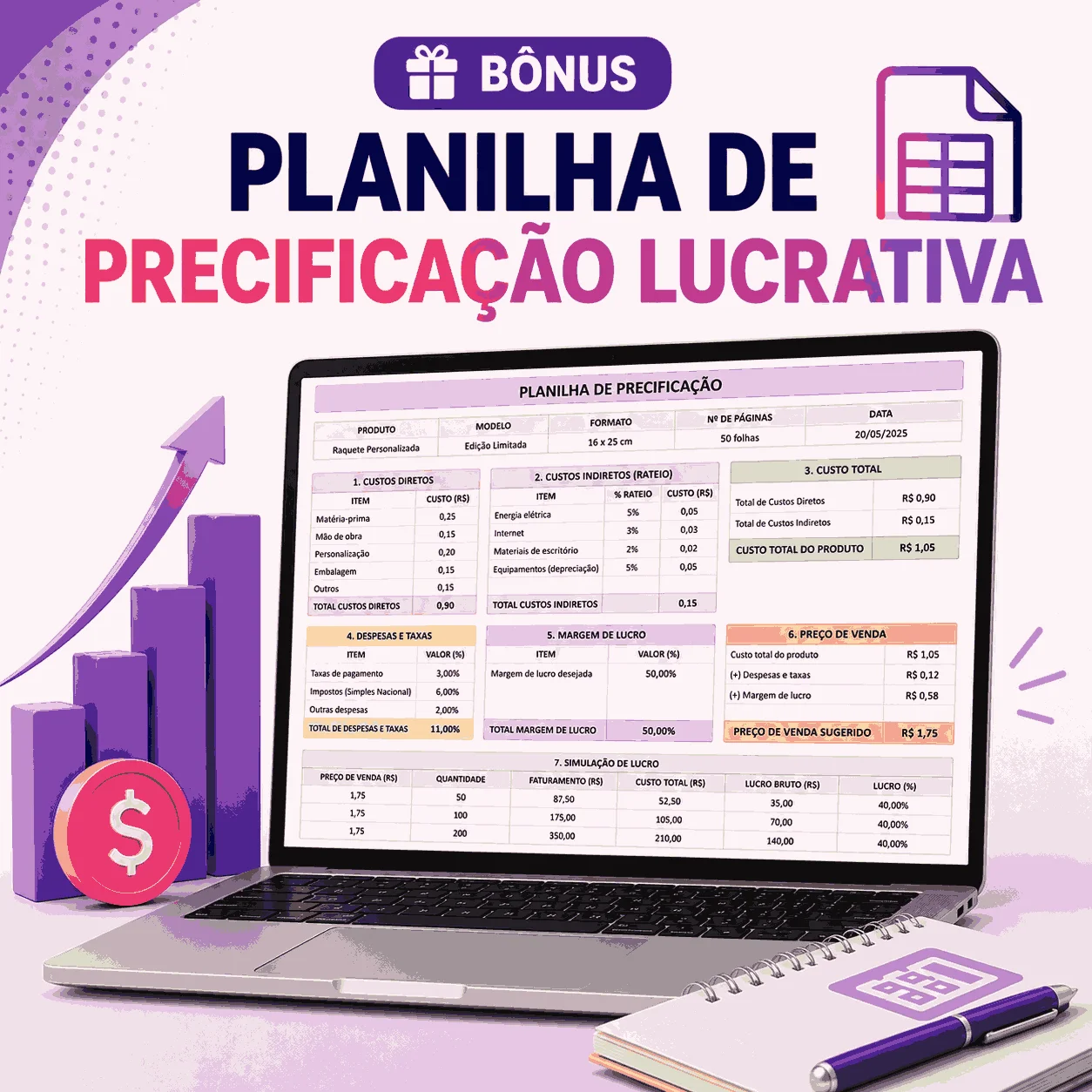 Planilha de Precificação Lucrativa